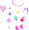 Barbie Accessories, Storytelling Set for Barbie Dolls with Unicorn Theme, Styling Pieces & Party Decorations Like Balloon & Cotton Candy