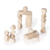 Guidecraft Wood Stackers - Standing Stones: 20 Natural Building Blocks Set for Kids, Educational Learning Toy