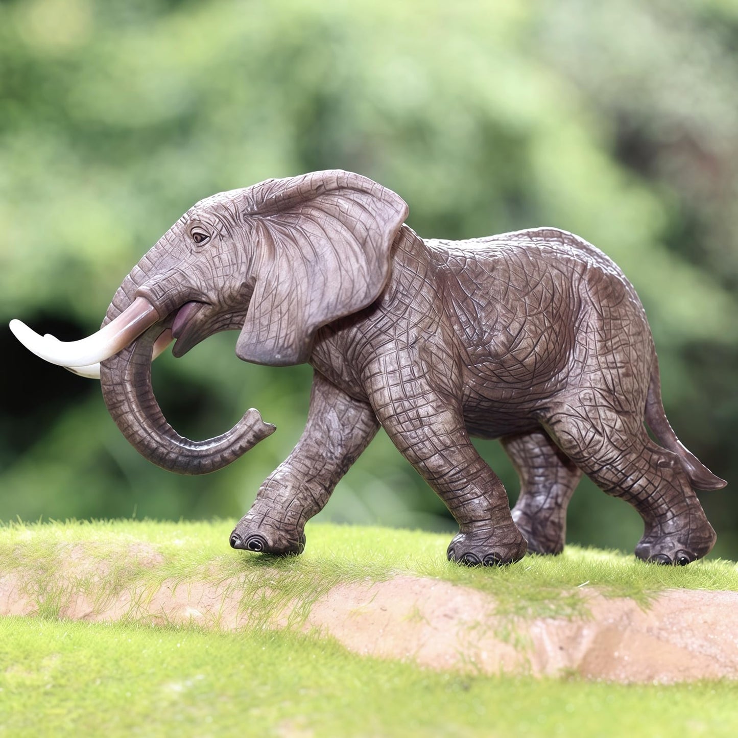 Gemini&Genius Elephant Toy for Kid, Elephant Animal Figure, Realistic 7" Large Elephant Action Figure, Wild Life Toy, Great Gift, Collection, Cake