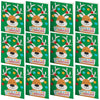 Fun Express Reindeer Button Christmas Card Craft Kit - Craft Kits - 12 Pieces