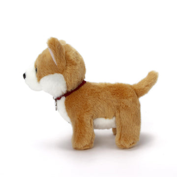 Plushland Realistic Stuffed Dog Stuffed Animals Plush Toys Collar, Premium Pawpal Stuffed Plush Puppy Cats and Dogs Toy for Boys and Girls 8 Inches