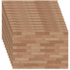 35 Pcs Miniature Dollhouse Wallpaper Self-Adhesive Mini DIY Floorboards Wall Paper Real Life DIY Decoration for Dollhouse(Brown)