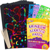 pigipigi Scratch Paper Art for Kids - 60 Pcs Magic Rainbow Scratch Paper Off Set Scratch Crafts Arts Supplies Kits Pads Sheets Boards for Party Games