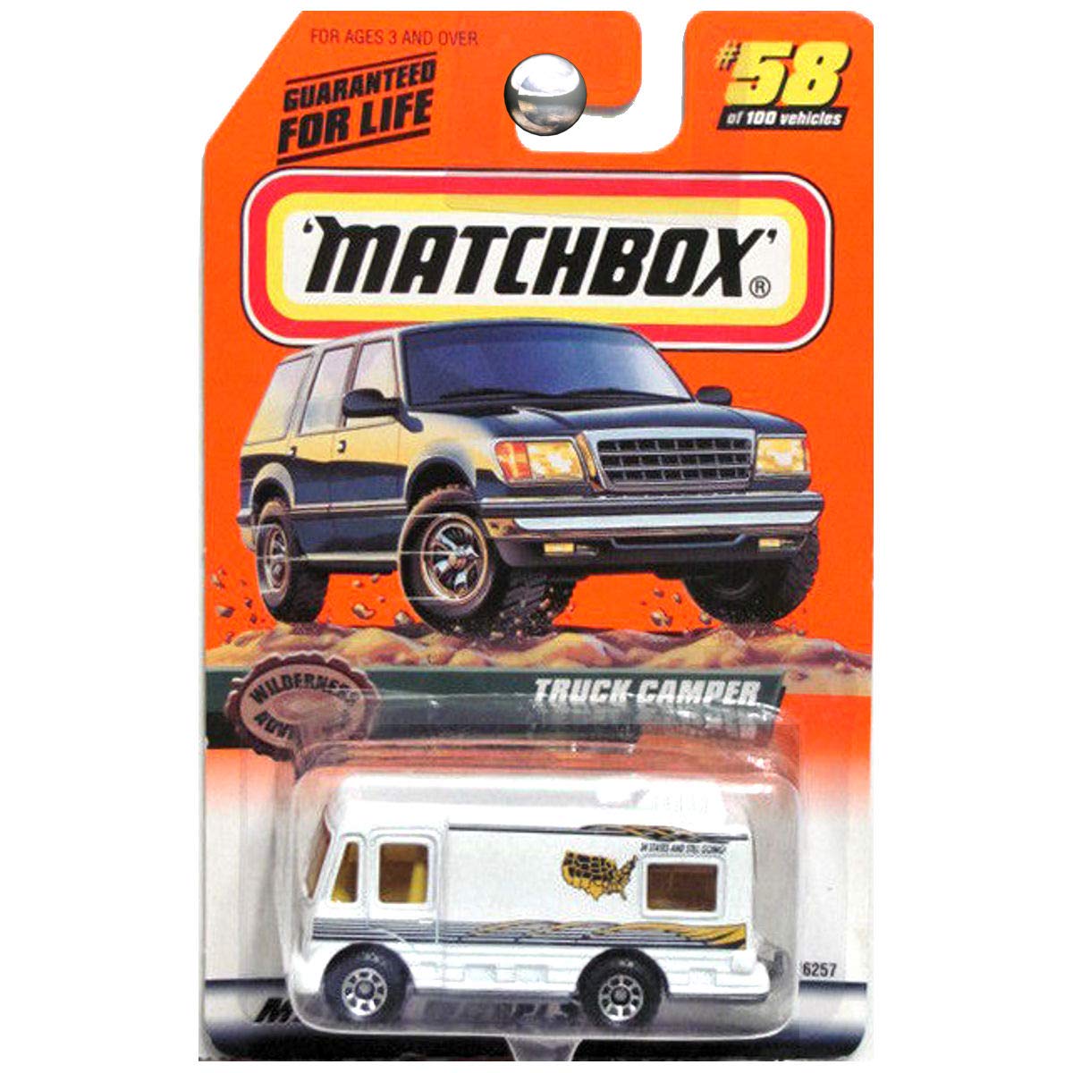 Matchbox 2000 Wilderness Adventure Truck Camper RV White #58