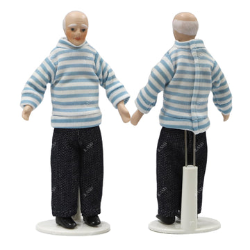 iland Dollhouse People for 1 12 Scale Accessories Miniature 6 inch Figures for Mini House Little People Figures Mini Dollhouse Family Set Porcelain