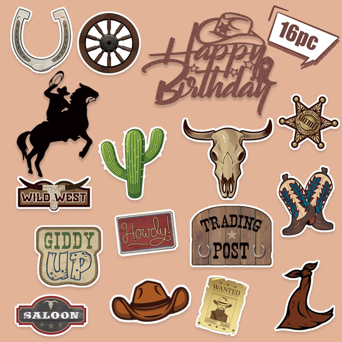 Cowboy Cake Toppers Glitter Cowboy Hat Cake Decorations Party Decoration