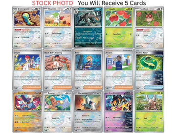 Pokemon TCG 5 Card Lot - Pokeball Pattern Holo Foil - Assorted Variety Bundle - No Duplicates!