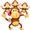 4E's Novelty Inflatable Monkeys - Pack of 4-27 Inch Large Monkeys Inflatables for Jungle Decor, Safari Birthday Decorations, Kids Animal Party
