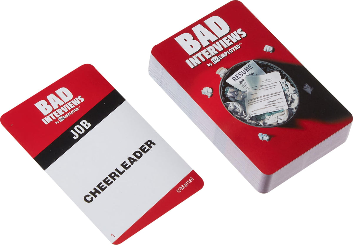 Mattel Games Bad Interviews by Funemployed Adult Party Game, Ages 17+