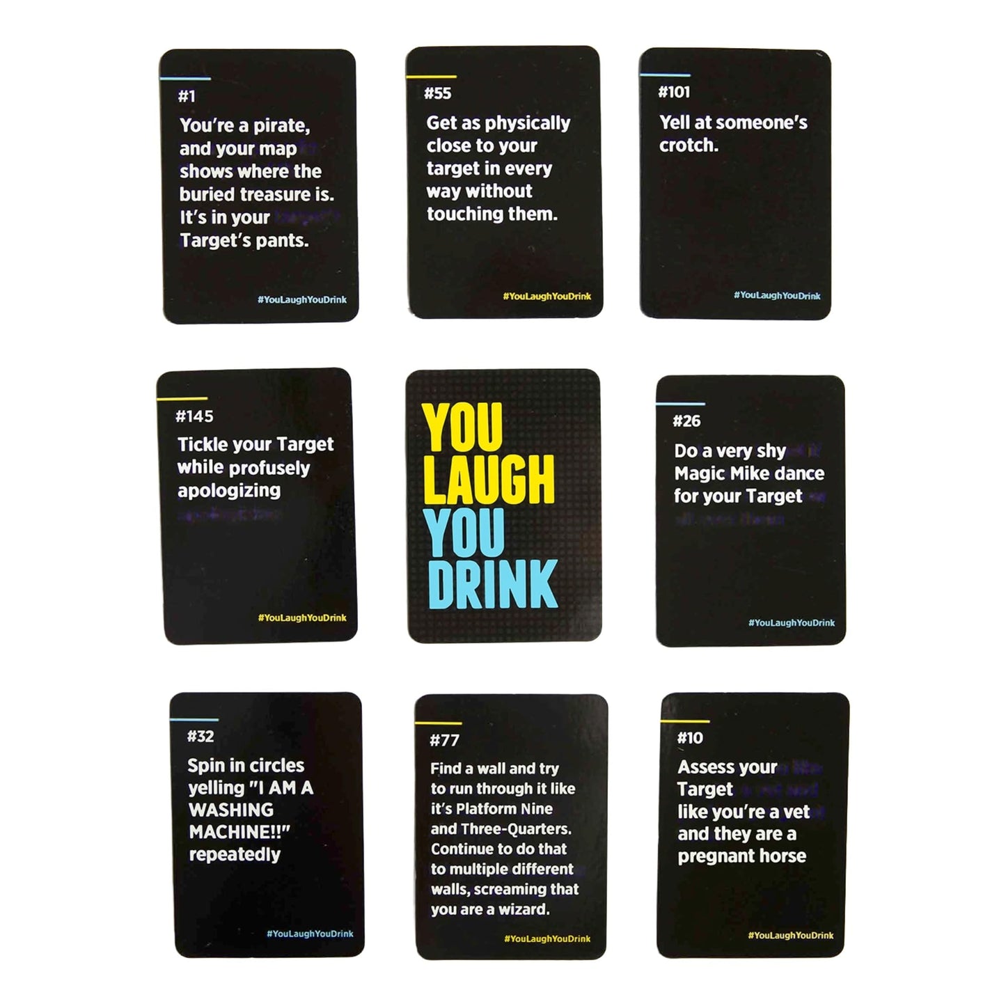 DSS Games You Laugh You Drink for People Who Can’t Keep A Straight Face [Try Not to Laugh Cards | Party Game for Adults | 150 Fun Prompt Cards
