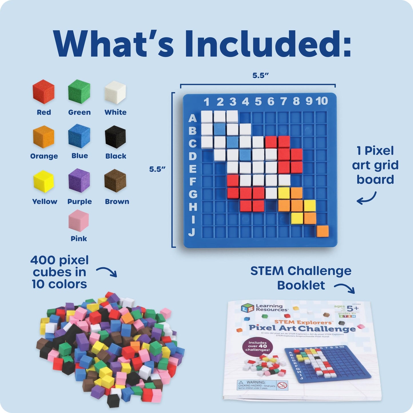Learning Resources STEM Explorers Pixel Art Challenge