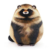 Dinyinor Raccoon Plush Toy 12" - Ultra Soft Chubby Stuffed Animal Pillow, Kawaii Squishy Trash Panda Plushie, Huggable Lumbar Cushion & Room Decor