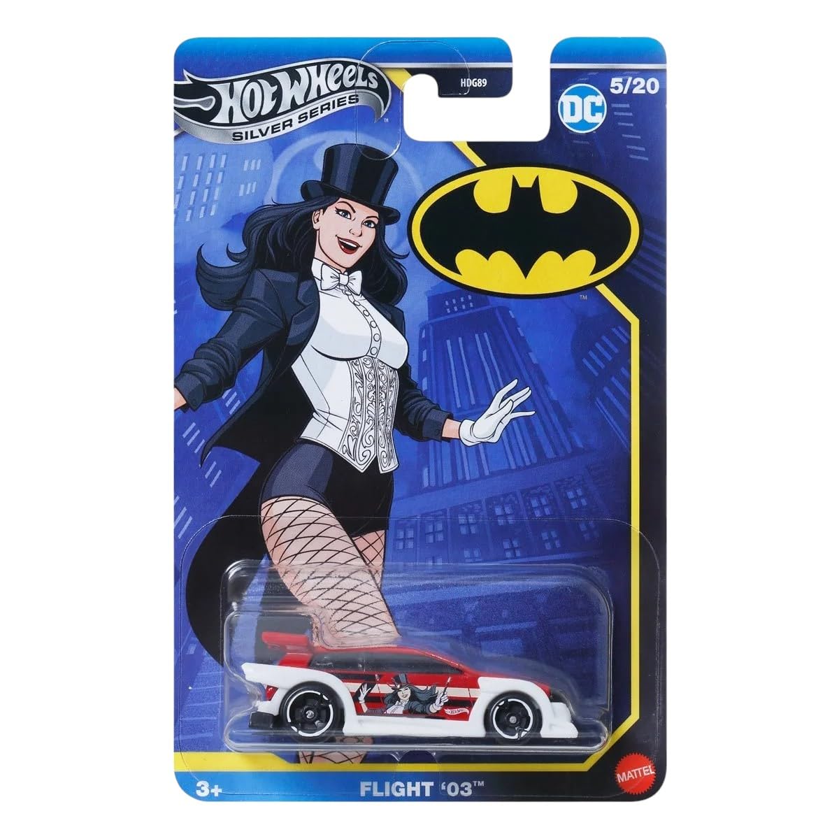 Hot Wheels DC Batman Silver Series Die-Cast Cars Collection, 5-Pack Bundle, Batmobile, Driftsta, Fast Felion, Flight '03, Ages 3+ HDG89-956N Mix 1