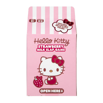 Hello Kitty Strawberry Milk Slap Game, Includes 76 Cards & Collectible Hello Kitty Figurine, Flip Cards & Be The Fastest to React to Pairs, Fives