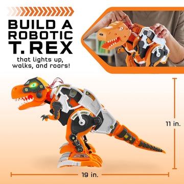 Thames & Kosmos Code+Control Dinosaur Robot REX Robotics & Engineering STEM Kit | Build & Program a Robotic T. Rex | Includes Sensor, Motor, Lights