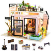 Spilay DIY Miniature Dollhouse Kit with Wooden Furniture,DIY Dollhouse Kit with Dust Proof and Music Movement,1:24 Scale Creative Room for Romantic