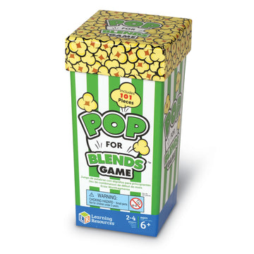 Learning Resources Pop for Blends Game,Phonics Game, 2-4 Players, 92 Cards, Ages 6+