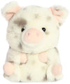 Aurora® Playful Rolly Pet™ Periwinkle Pig™ Stuffed Animal - Compact Size For On-the-Go Fun - For Adults, Kids, Birthdays, and Anniversaries - White 6