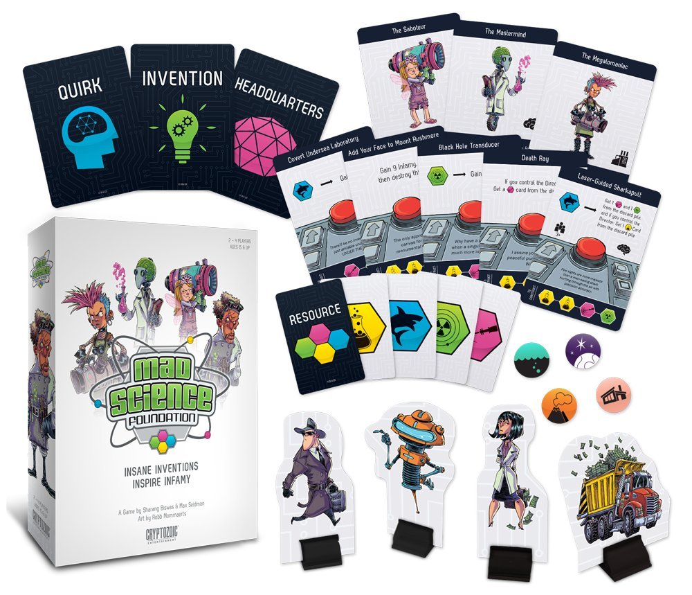 Mad Science Foundation Card Game Cryptozoic Entertainment