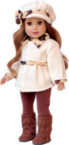 Marshmallow - 4 Piece 18 inch Doll Outfit - Coat, Hat, Leggings and Boots (Doll Not Included)