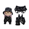 4-in-1Clothes Compatible with Labubu 17cm Dolls, Cute Outfit Set with Fashion Accessories, Chic Style for Collectible Figures (No Doll)