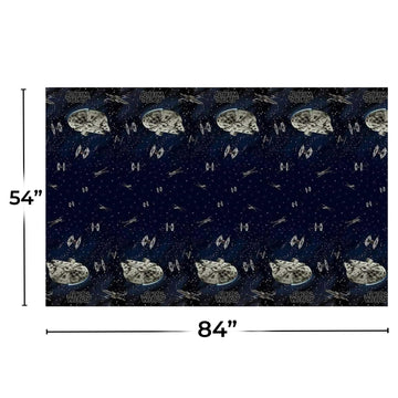 Multicolor Plastic Star Wars Classic Rectangular Table Cover (54" x 84") 1 Count - Iconic & Eco-Friendly Material, Perfect for Every Galactic
