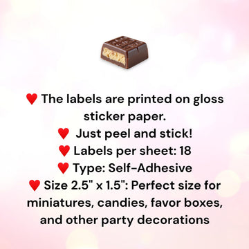 Chinese New Year Candy Mini Wrappers, Party Favor Labels for Lunar New Year Decorations, Red and Gold Treat Stickers, Set of 54