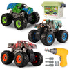 Trovogil Take Apart Monster Truck Toys for Kids 3 4 5 6 7 8 Year Old Boys, STEM Educational Building Toys with Electric Drill & Storage Box Gift