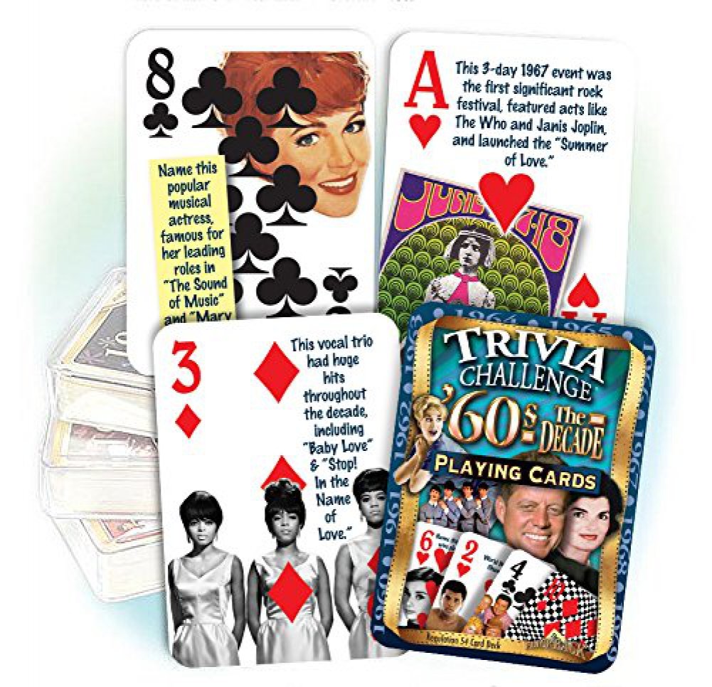 Flickback 1960's Decade Trivia Playing Cards: 60th Birthday