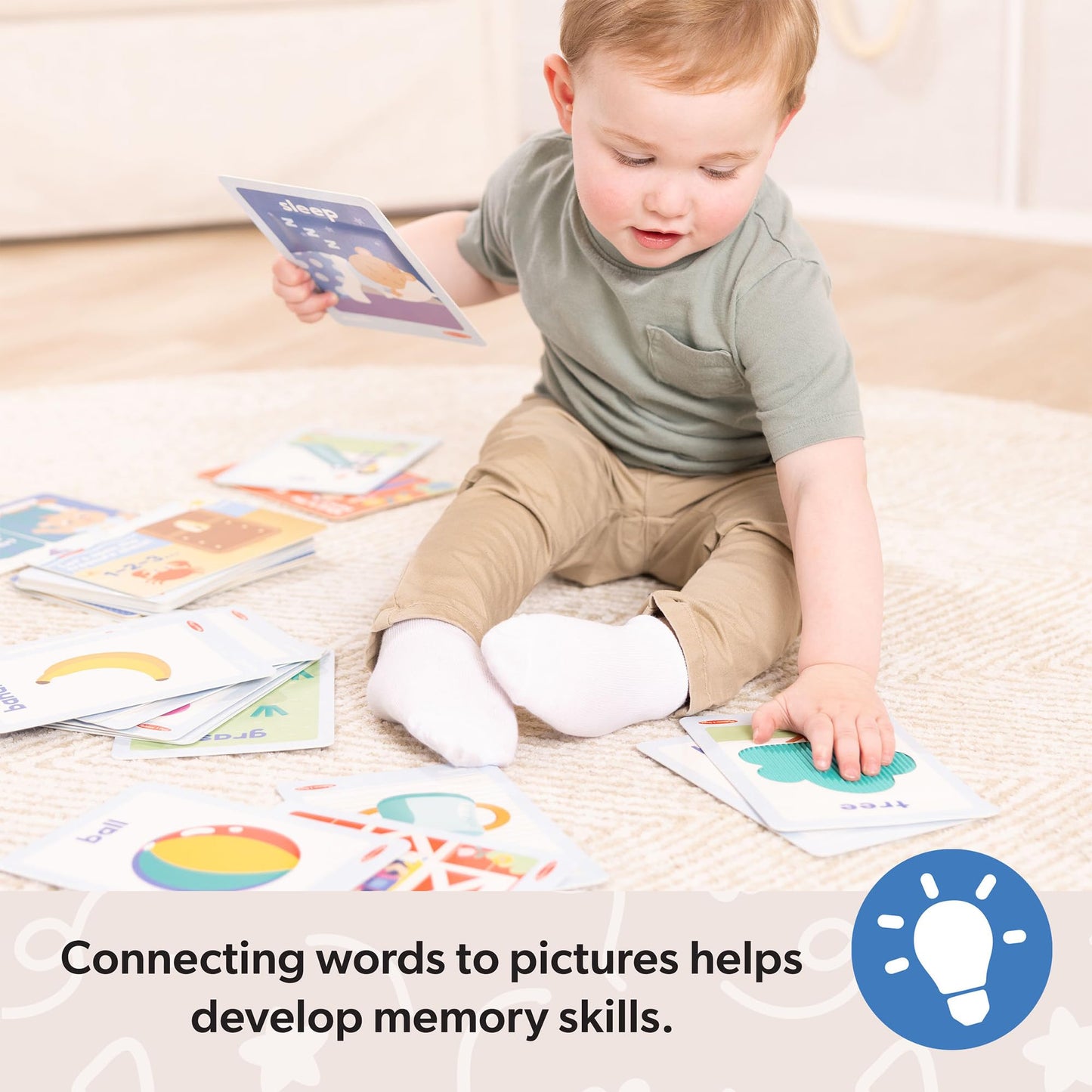 Melissa & Doug Ms. Rachel First Words Textured Sensory Flashcards
