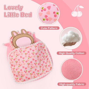 17cm La Booooo Booooo Doll Beds, La Booooo Booooo Furniture, Cherry Pattern Compatible with La Booooo Booooo Dolls