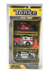 Tonka Real Touch Diecast First Responder Vehicle 3 Pack