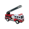 Mighty Fleet Action Drive 16" Interactive Fire Truck Toy w/Lights & Sounds, Firetruck Working Ladder, Motion Drive Action, Realistic Design