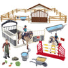 WUEURU Horse Stable Playset,Horse Toys,Horse Toys Set for Girls and Boys with Rider with 2 Horses and 2 Riders for Gift Ideas and Birthday Presents