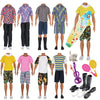 EuTengHao 25Pcs Doll Clothes and Accessories for 12 Inch Boy Dolls Includes 16 Different Wear Clothes Shirt Jeans Pants Shoes for 12'' Boyfriend Doll