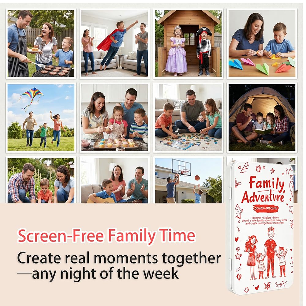 Scratch Quest 50 Screen-Free Scratch-Off Family Activity Cards