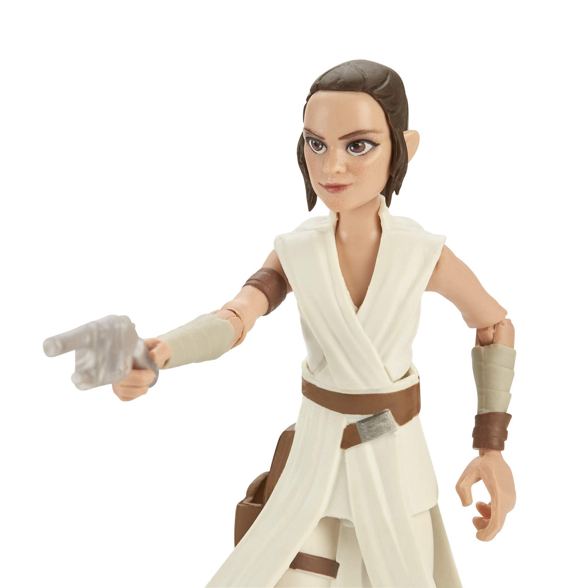 STAR WARS Galaxy of Adventures The Rise of Skywalker Rey 5'-Scale Action Figure Toy with Fun Lightsaber Action Move