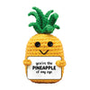 Pavilion Gift Company - Pineapple - Crochet Mini Figure Fruit Zest Encouragement Inspiration Home Work Desk Decor