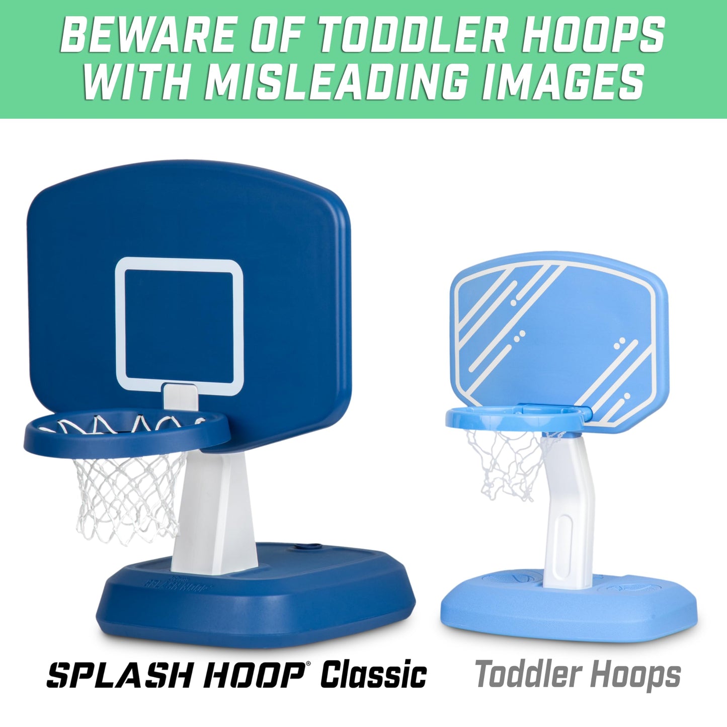 GoSports Splash Hoop Classic Swimming Pool Basketball Game - Blue