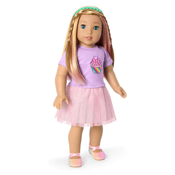 American Girl, Summer McKinny Girl of The Year 2025 Bake Sale Outfit for 18-inch Dolls, with a t-Shirt, Skirt, Headband and Shoes, Ages 6+