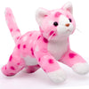 Bearington Valentine Kitty Pink Heart Print Cat Plush - Soft 9” Stuffed Animal Toy, Cute Huggable Gift for Valentine’s Day, Kids & Cat Lovers