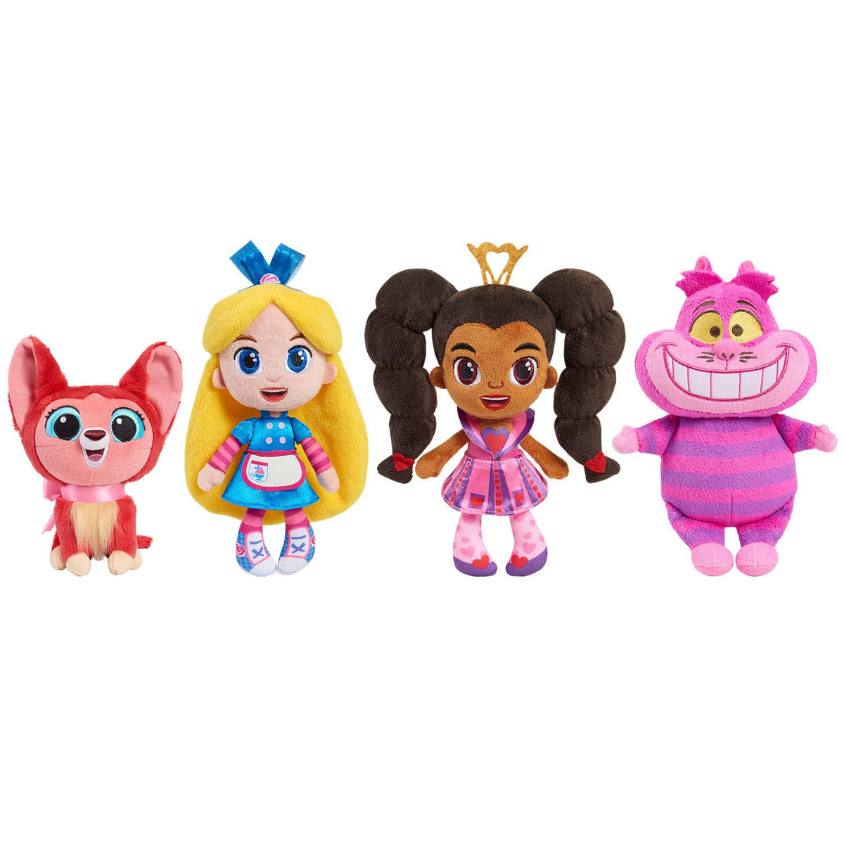 Disney Junior Alice’s Wonderland Bakery 8-inch Small Plush Cheshire Cat, Stuffed Animal, Pink, Kids Toys for Ages 3 Up by Just Play