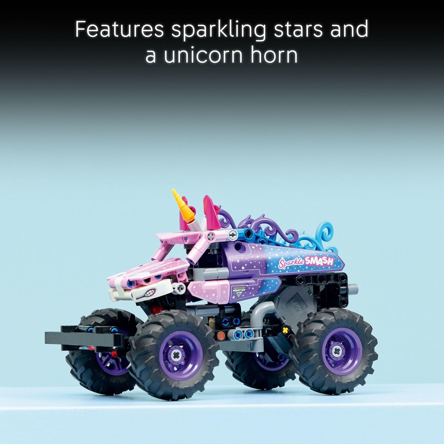 LEGO Technic Monster Jam Sparkle Smash Pull-Back Truck Toy for Boys & Girls - Monster Truck Building Toy W/Pull-Back Racing Action for Kids, Ages 7+