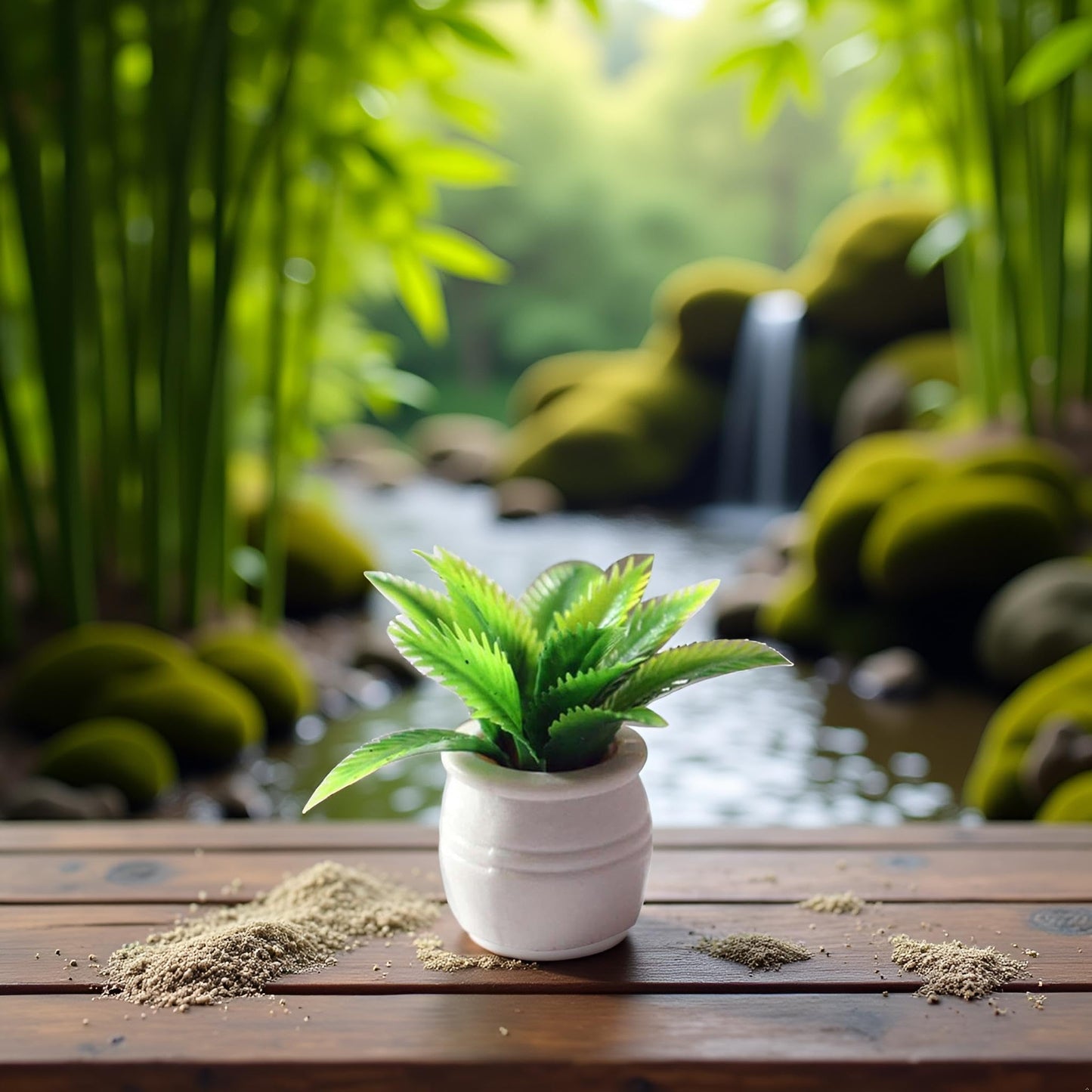 Dollhouse Plant Miniature Bonsai Plant, Mini Potted Plant Flower Model Ornament Dollhouse Furniture Toy, DIY Micro Scene Decor