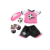 American Fashion World Pink Soccer Outfit for 14-Inch Dolls | Soccer Ball Included | Premium Quality & Trendy Design