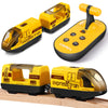 Kkogleam Toy Train Set Remote Control Locomotive Trains, Motorized Train with Voice & Lights Effect, 4 Sound Effects, Magnetic Trains Compatible