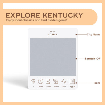 Reach International Outfitters Kentucky Adventure Bucket List - 50 Scratch-Off Cards for Outdoor Activities, Tourist Attractions, and Road Trips Guide