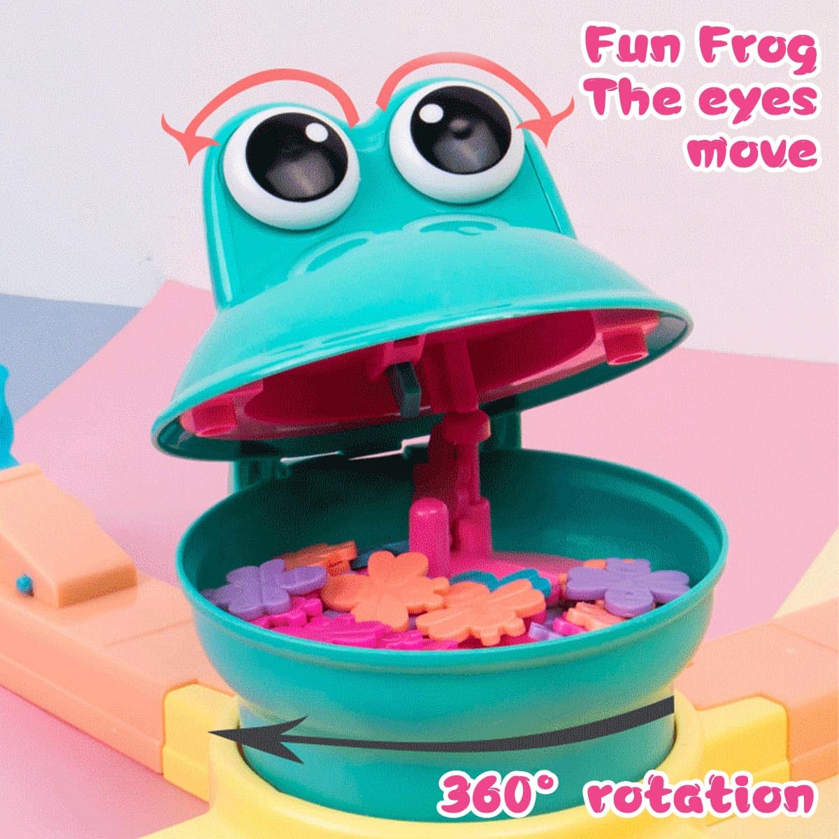 KEJIH Classic Feed Frog Board Game,Multiplayer Athletic Game,Frog Eating Bugs Game,Exercise The Speed of The Reaction Toy,Surprise Exciting Family