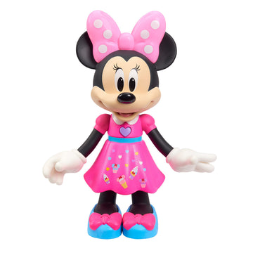 Disney Junior Sweets & Treats Minnie Mouse, Interactive 10-Inch Doll with Lights, Sounds, and Accessories, Kids Toys for Ages 3 Up, Amazon Exclusive