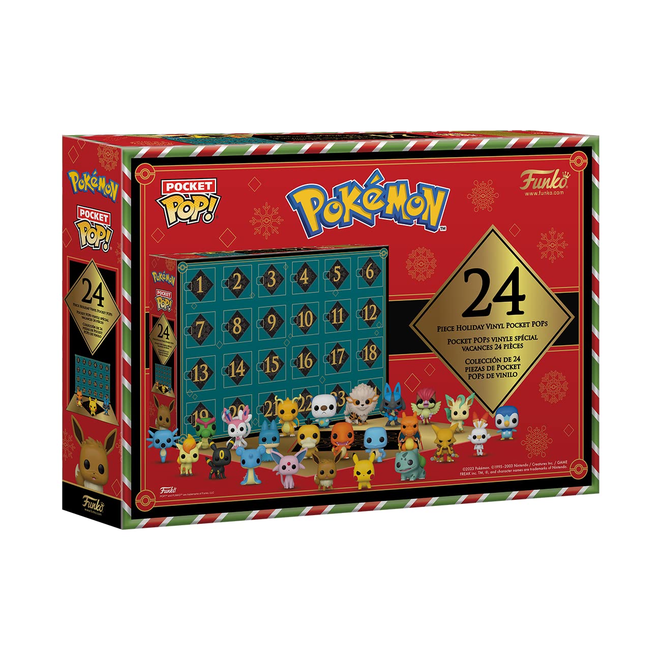 Funko Pop! Advent Calendar: Pokemon - 24 Days of Surprises - Collectible Vinyl Mini Figures - Mystery Box - Gift Idea - Holiday Present for Girls